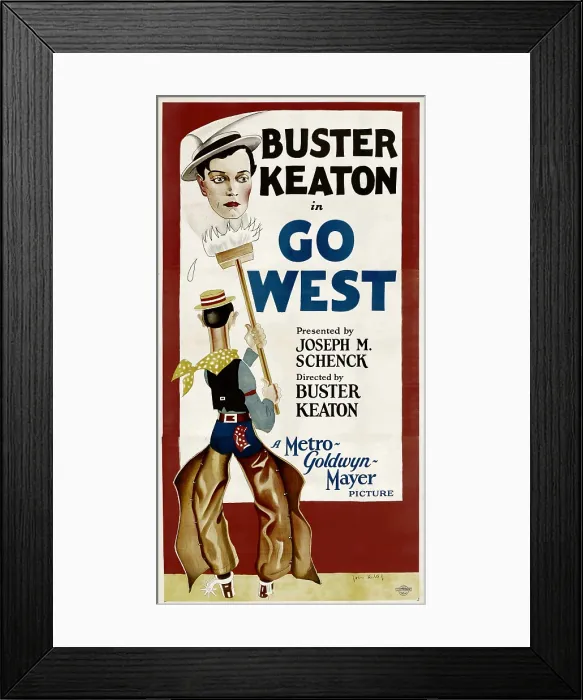 Framed Print : GO WEST, Buster Keaton, 1925