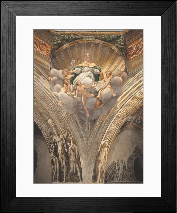 Framed Print : Assumption of the Virgin, by Antonio Allegri known as Correggio, 1526 - 1530 about, 16th Century, fresco, cm 1093 x 1195 - Italy, Emilia Romagna, Parma Framed Print : Assumption of the Virgin, by Antonio Allegri known as Correggio, 1526 - 1530 about, 16th Century, fresco, cm 1093 x 1195 - Italy, Emilia Romagna, Parma