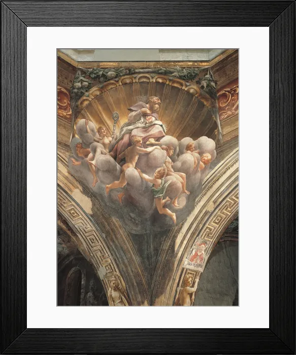 Framed Print : Assumption of the Virgin, by Antonio Allegri known as Correggio, 1526 - 1530 about, 16th Century, fresco, cm 1093 x 1195 - Italy, Emilia Romagna, Parma Framed Print : Assumption of the Virgin, by Antonio Allegri known as Correggio, 1526 - 1530 about, 16th Century, fresco, cm 1093 x 1195 - Italy, Emilia Romagna, Parma