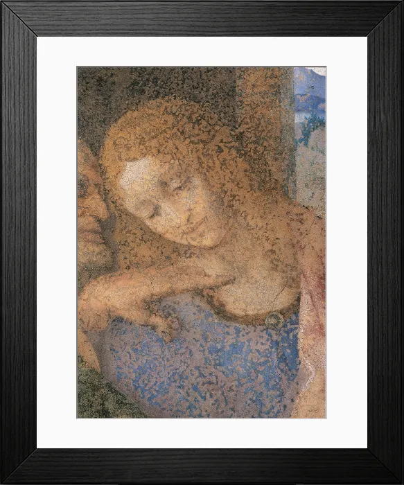 Framed Print : The Last Supper, by Leonardo da Vinci, 1495 - 1497 about, 15th Century, tempera and oil on two layers of plaster, cm 460 x 880 - Italy, Lombardy, Milan