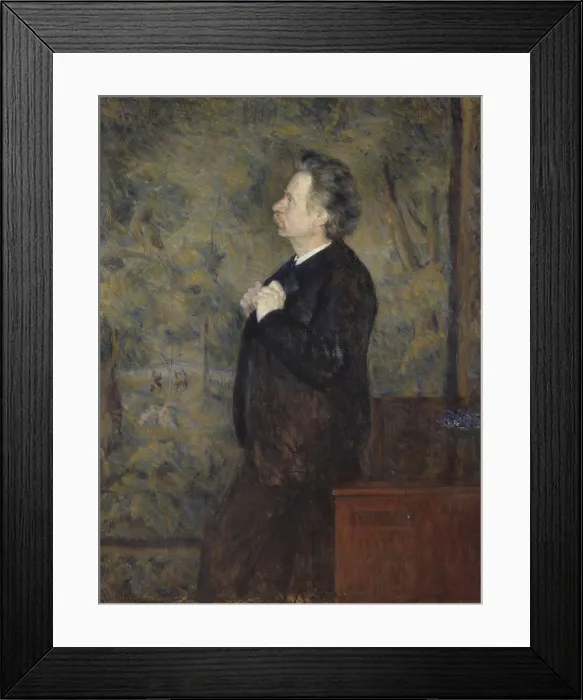 Framed Print : Edvard Grieg, Swedish Composer, 1892, by Eik Werenskiold, Norwegian realist painting, oil on canvas Framed Print : Edvard Grieg, Swedish Composer, 1892, by Eik Werenskiold, Norwegian realist painting, oil on canvas