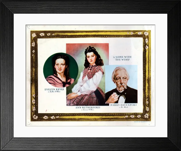Framed Print : GONE WITH THE WIND, from left, Evelyn Keyes, Ann Rutherford, Harry Davenport, 1939 Framed Print : GONE WITH THE WIND, from left, Evelyn Keyes, Ann Rutherford, Harry Davenport, 1939