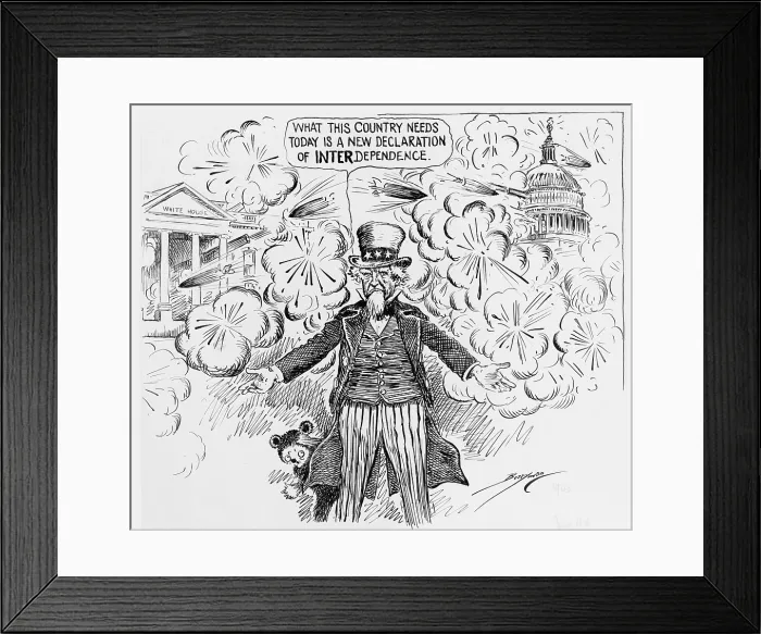 Framed Print : What this country needs today is a new Declaration of Interdependence