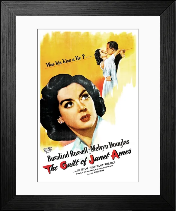Framed Print : THE GUILT OF JANET AMES, US poster, Rosalind Russell, Melvyn Douglas, 1947