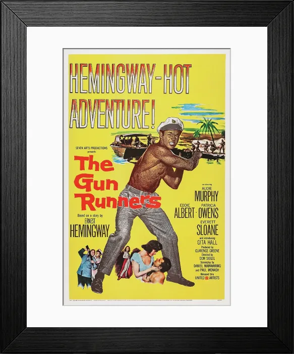 Framed Print : THE GUN RUNNERS, US poster art, Audie Murphy, 1958