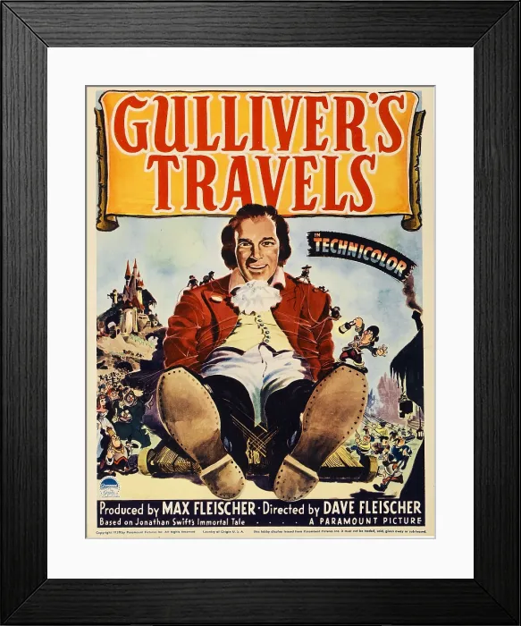 Framed Print : GULLIVER'S TRAVELS, midget window card, 1939 Framed Print : GULLIVER'S TRAVELS, midget window card, 1939