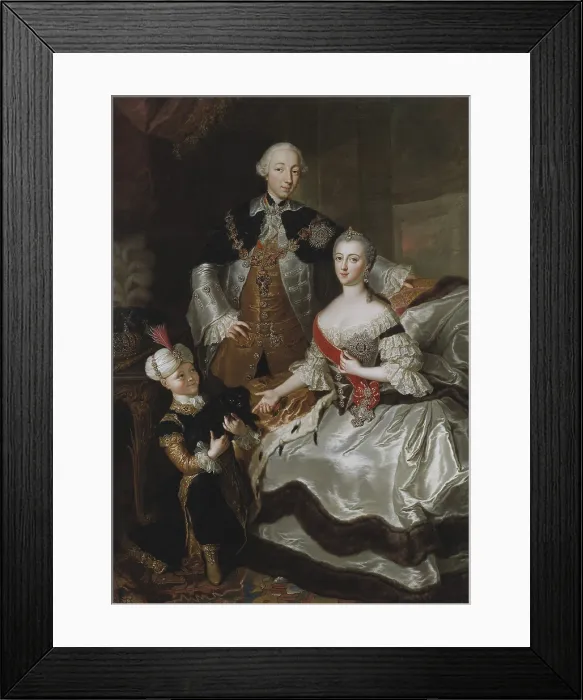 Framed Print : Peter III and Catherine II of Russia, 1756, by Anna Rosina de Gasc, 1713-1783, German painting, oil on canvas Framed Print : Peter III and Catherine II of Russia, 1756, by Anna Rosina de Gasc, 1713-1783, German painting, oil on canvas