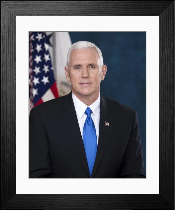 Framed Print : Photo of Vice President-elect Mike Pence taken on 2017-01-28, 2 days before the inauguration