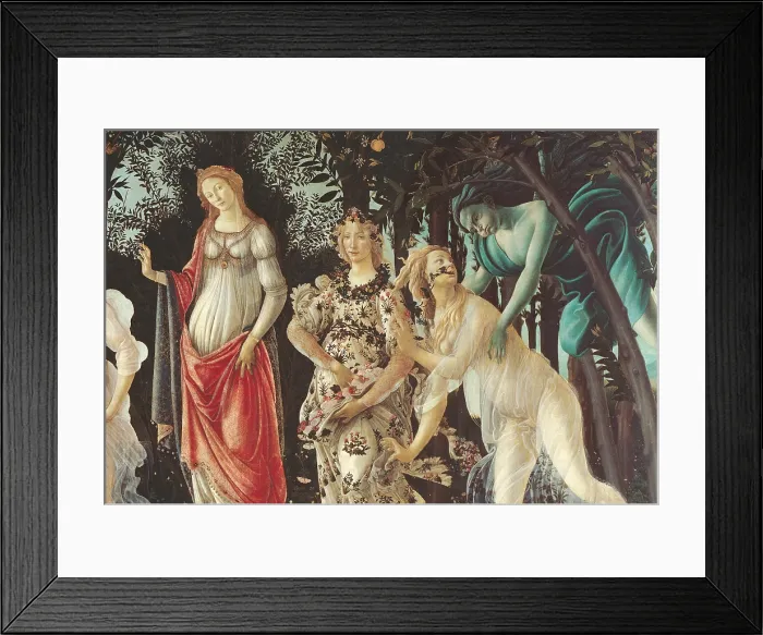 Framed Print : Primavera, by Sandro Filipepi Known as Botticelli, 1478 about, 15th Century, thick tempera on panel, cm 203 x 314 - Italy, Tuscany, Florence, Uffizi Gallery Framed Print : Primavera, by Sandro Filipepi Known as Botticelli, 1478 about, 15th Century, thick tempera on panel, cm 203 x 314 - Italy, Tuscany, Florence, Uffizi Gallery