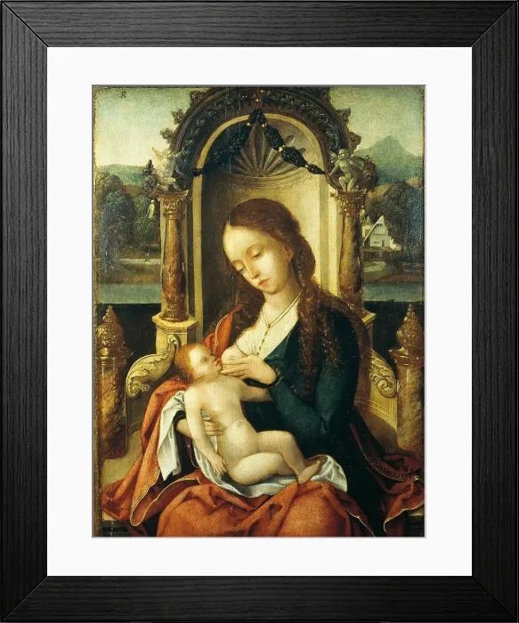Framed Print : Madonna with Child, by Unknown Flemish or Italian artist, ca