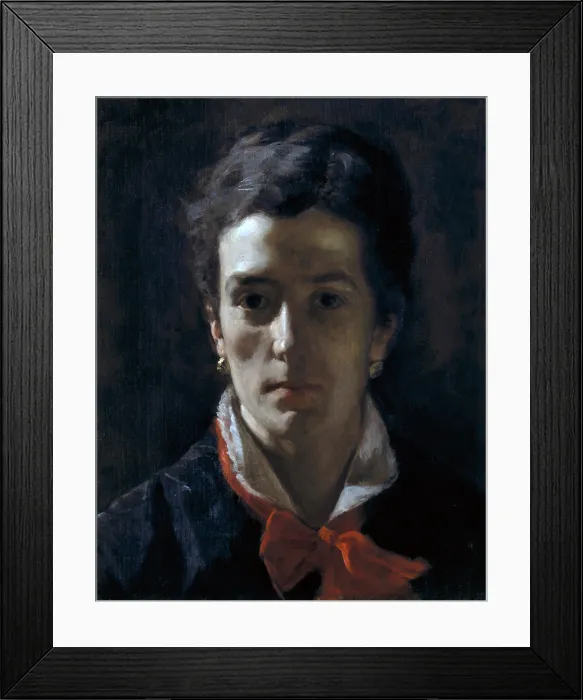 Framed Print : Portrait of his sister, Bice (Ritratto della sorella Bice), by Demetrio Cosola, 1870 - 1895, 19th Century, oil on canvas - Private collection. Whole artwork view Framed Print : Portrait of his sister, Bice (Ritratto della sorella Bice), by Demetrio Cosola, 1870 - 1895, 19th Century, oil on canvas - Private collection. Whole artwork view