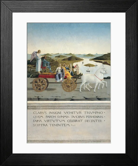 Framed Print : Diptych with the Duke and Duchess of Urbino and Triumphs (Portrait of Battista Sforza and Federico da Montefeltro)