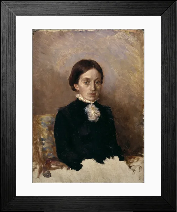 Framed Print : Woman portrait (Ritratto di donna), by Demetrio Cosola, 1870 - 1895, 19th Century, oil on board - Private collection. Whole art work view
