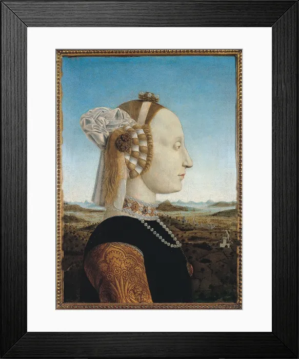 Framed Print : Diptych with the Duke and Duchess of Urbino and Triumphs (Portrait of Battista Sforza and Federico da Montefeltro)