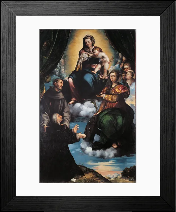 Framed Print : Madonna and Child with St Joseph, St Catherine, St Agnes, by Giulio Campi, 1530, 16th Century, oil on poplar panel, cm 266 x 167 - Italy, Lombardy, Milan, Brera Art Gallery. All Framed Print : Madonna and Child with St Joseph, St Catherine, St Agnes, by Giulio Campi, 1530, 16th Century, oil on poplar panel, cm 266 x 167 - Italy, Lombardy, Milan, Brera Art Gallery. All