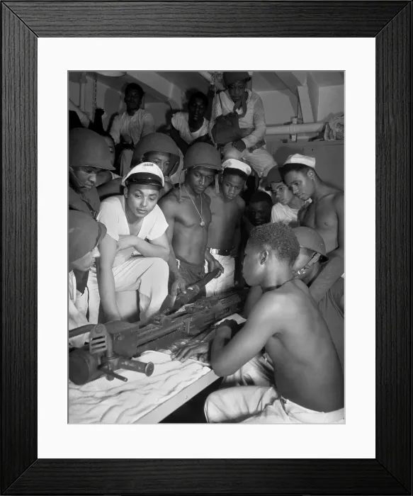 Framed Print : African American Coast Guard crew training to shoot the 20 MM guns during World War 2. (BSLOC_2013_14_225) Framed Print : African American Coast Guard crew training to shoot the 20 MM guns during World War 2. (BSLOC_2013_14_225)