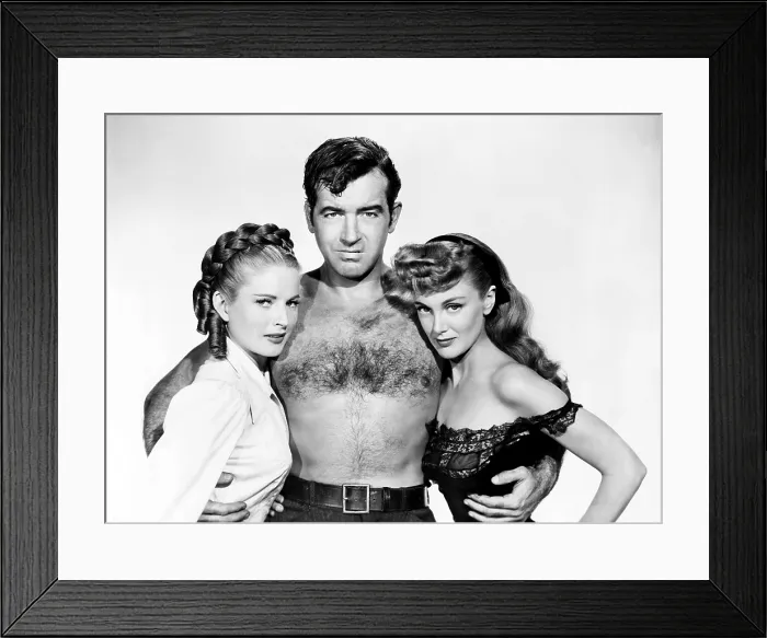 Framed Print : THE VANQUISHED, from left, Coleen Gray, John Payne, Jan Sterling, 1953