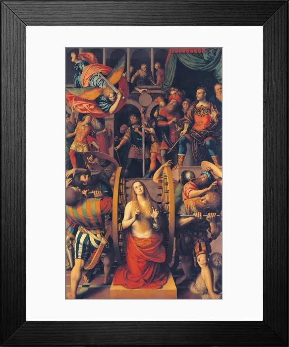 Framed Print : Martyrdom of St Catherine, by Gaudenzio Ferrari, 1540 post, 16th Century, oil on panel, cm 334 x 210 - Italy, Lombardy, Milan, Brera Art Gallery. All