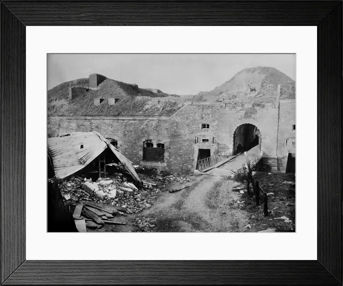 Framed Print : World War 1. Fort Boussois, Maubeuge, France, possibly after its capture by German forces on September 6, 1914 Framed Print : World War 1. Fort Boussois, Maubeuge, France, possibly after its capture by German forces on September 6, 1914