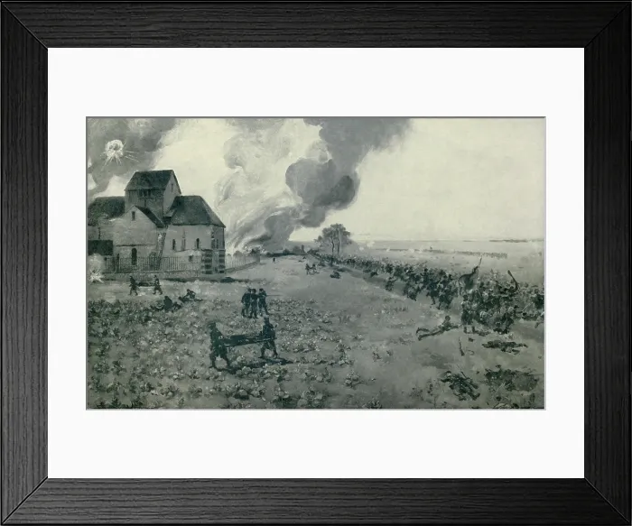 Framed Print : World War 1. French and German troops fight on the height above Lenharee, before the Battle of the Marne Framed Print : World War 1. French and German troops fight on the height above Lenharee, before the Battle of the Marne