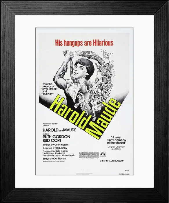 Framed Print : HAROLD AND MAUDE, US poster, Bud Cort, 1971