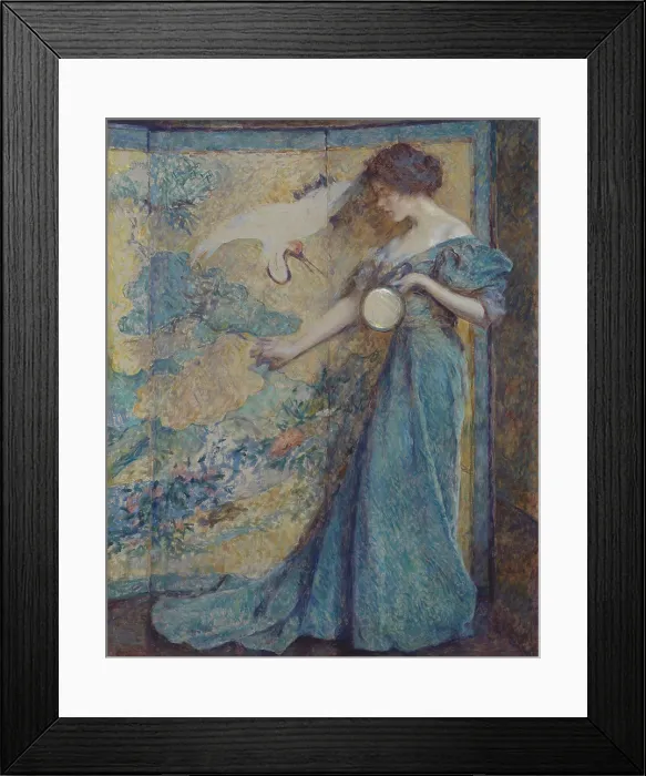 Framed Print : The Mirror, 1910, by Robert Reid, 1862-1929, American impressionist painting, oil on canvas Framed Print : The Mirror, 1910, by Robert Reid, 1862-1929, American impressionist painting, oil on canvas