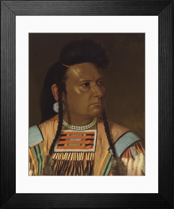 Framed Print : Chief Joseph, June 1878, by Cyrenius Hall, 1830-1896, Canadian-American, painting, oil on canvas
