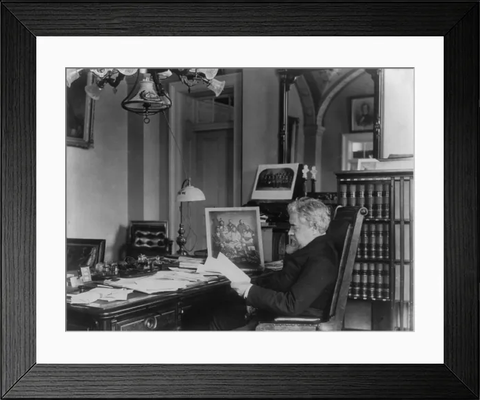Framed Print : John Willock Noble, Secretary of the Interior during the Benjamin Harrison administration, 1889-93. The Wounded Knee Massacre of Dec. 29, 1890 occurred during his tenure Framed Print : John Willock Noble, Secretary of the Interior during the Benjamin Harrison administration, 1889-93. The Wounded Knee Massacre of Dec. 29, 1890 occurred during his tenure