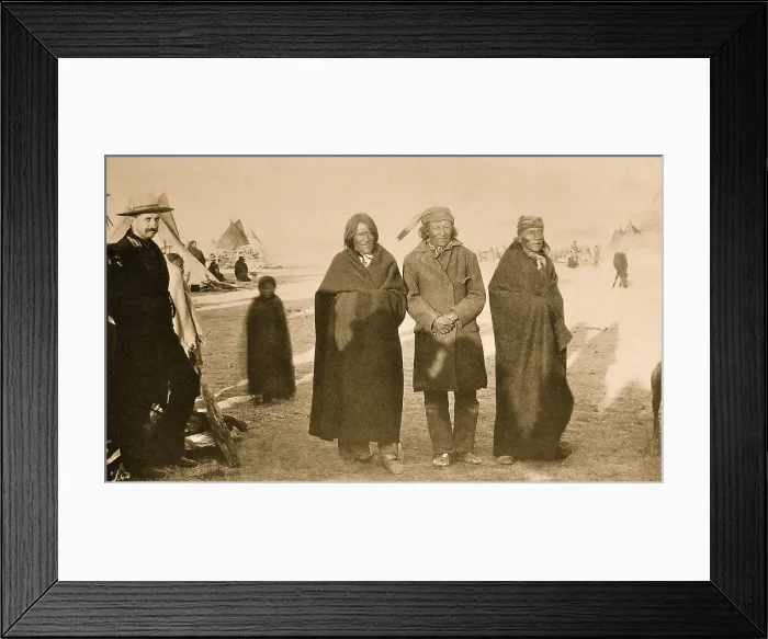 Framed Print : Leaders of the Hostile Indians after the Wounded Knee Massacre of Dec. 29, 1890
