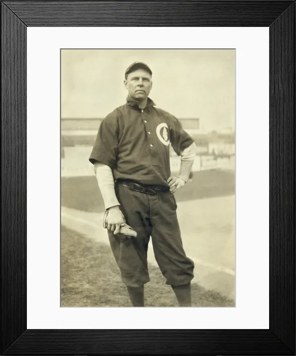 Framed Print : Mordecai Three Finger Brown, 1911, was a star pitcher for the Chicago Cubs. Photo shows his right hand with parts of two fingers missing Framed Print : Mordecai Three Finger Brown, 1911, was a star pitcher for the Chicago Cubs. Photo shows his right hand with parts of two fingers missing