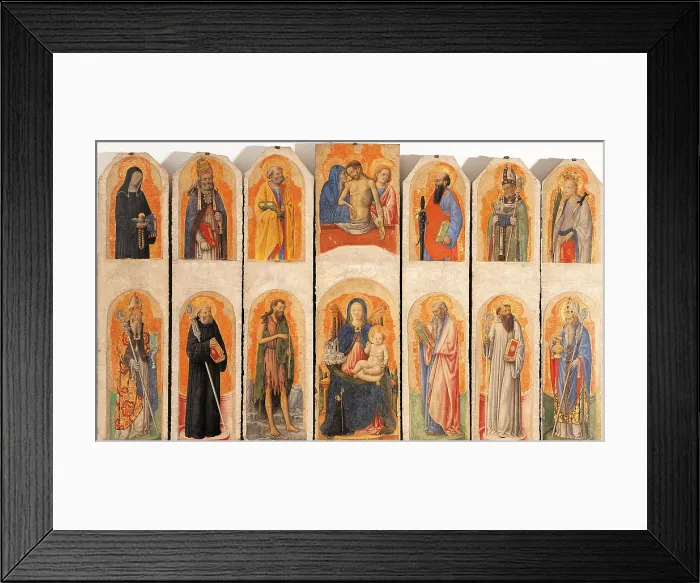 Framed Print : Nativity Polyptych (The Benedictine Abbey of Santa Maria Assunta of Praglia), by Antonio Vivarini, 1447 - 1448 about, 15th Century, tempera on panel, - Italy, Lombardy, Milan Framed Print : Nativity Polyptych (The Benedictine Abbey of Santa Maria Assunta of Praglia), by Antonio Vivarini, 1447 - 1448 about, 15th Century, tempera on panel, - Italy, Lombardy, Milan