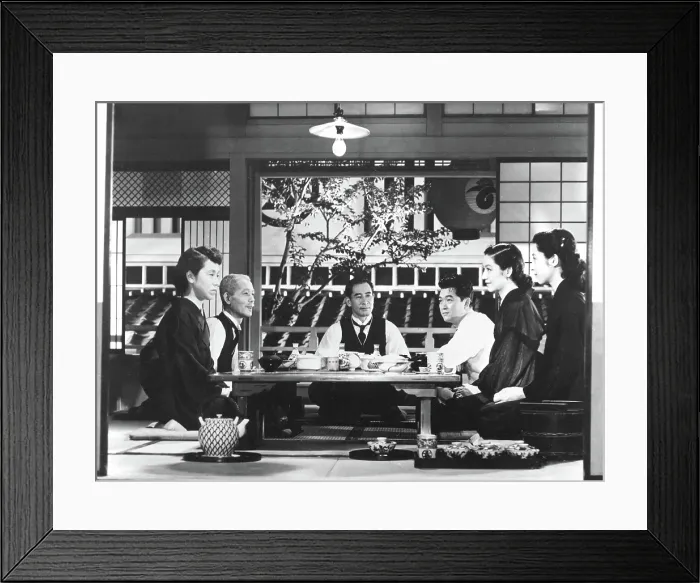Framed Print : TOKYO STORY, (aka TOKYO MONOGATARI), Haruko Sugimura, Chishu Ryu, So Yamamura, Shiro Osaka, Setsuko Hara, Kyoko Kagawa, 1953