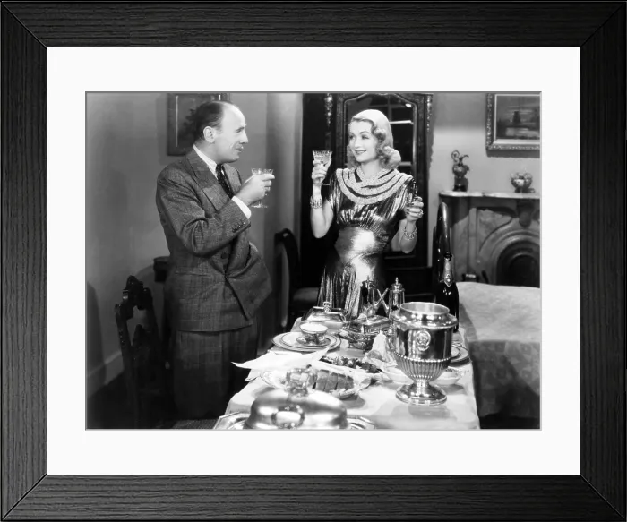 Framed Print : TOPPER TAKES A TRIP, from left: Roland Young, Constance Bennett, 1938