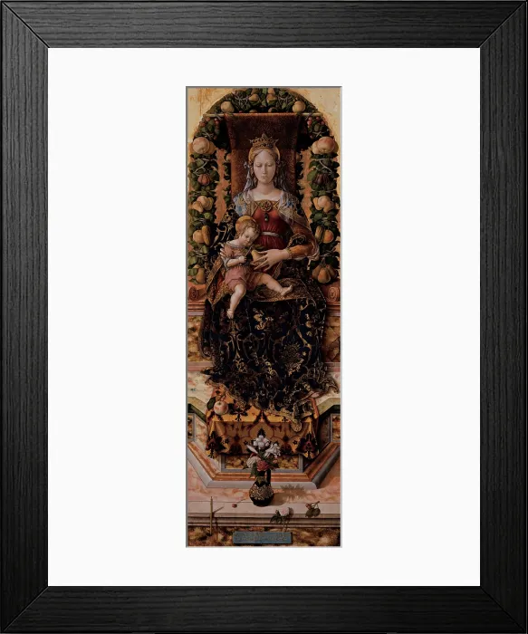 Framed Print : Crivelli Carlo, Madonna of the Taper (Madonna della Candeletta), 1490, 15th Century, oil on panel, Italy, Lombardy, Milan, Brera Art Gallery