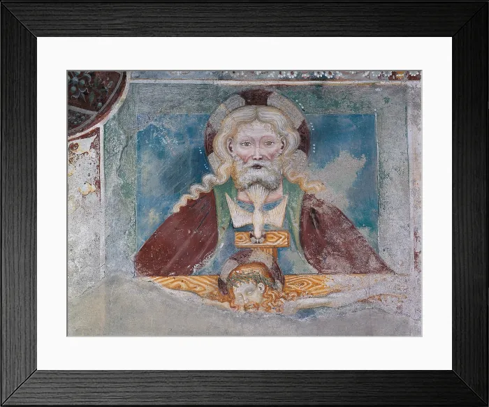 Framed Print : Christ, 15th Century, fresco - Switzerland, Locarno, Church of Santa Maria in Selva. Whole artwork view