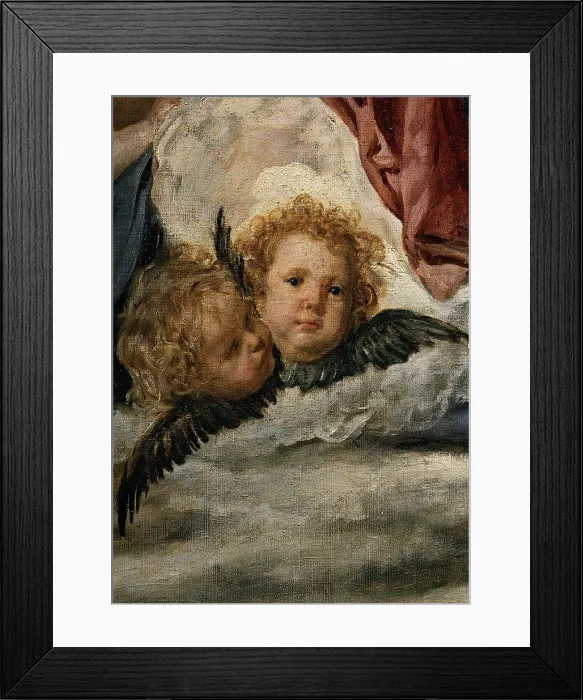 Framed Print : Vel zquez Diego Rodr guez de Silva y, The Crowning of the Virgin Mary, 1641 - 1642, 17th Century, oil on canvas, Spain, Madrid, Prado National Museum