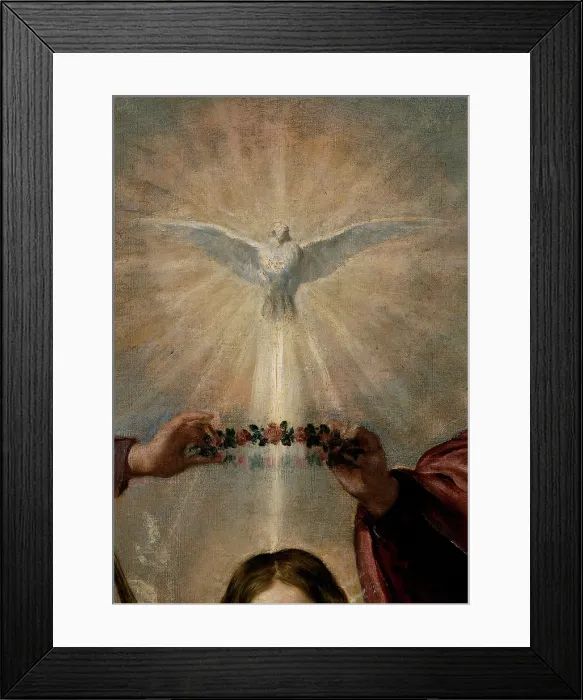 Framed Print : Vel zquez Diego Rodr guez de Silva y, The Crowning of the Virgin Mary, 1641 - 1642, 17th Century, oil on canvas, Spain, Madrid, Prado National Museum
