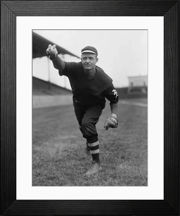 Framed Print : Christy Mathewson, New York Giants pitched, warming up before a 1912 game with the Washington Nationals (BSLOC_2018_3_151) Framed Print : Christy Mathewson, New York Giants pitched, warming up before a 1912 game with the Washington Nationals (BSLOC_2018_3_151)