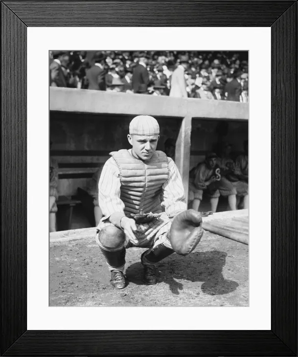 Framed Print : Ray Schalk changed the way the catchers position was played. Catchers were usually large bodied, but Schalk was small, and played with agility, functioning as 5th infielder Framed Print : Ray Schalk changed the way the catchers position was played. Catchers were usually large bodied, but Schalk was small, and played with agility, functioning as 5th infielder