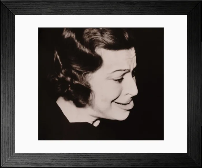 Framed Print : Comic actress Fanny Brice performed in a very popular radio comedy series, THE BABY SNOOKS SHOW. Here she is photographed in character with a contorted facial expression, c