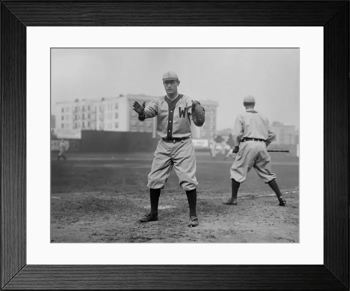 Framed Print : Gabby Street, 1910 baseball card, published when he played with the Washington Senators (BSLOC_2018_3_140) Framed Print : Gabby Street, 1910 baseball card, published when he played with the Washington Senators (BSLOC_2018_3_140)