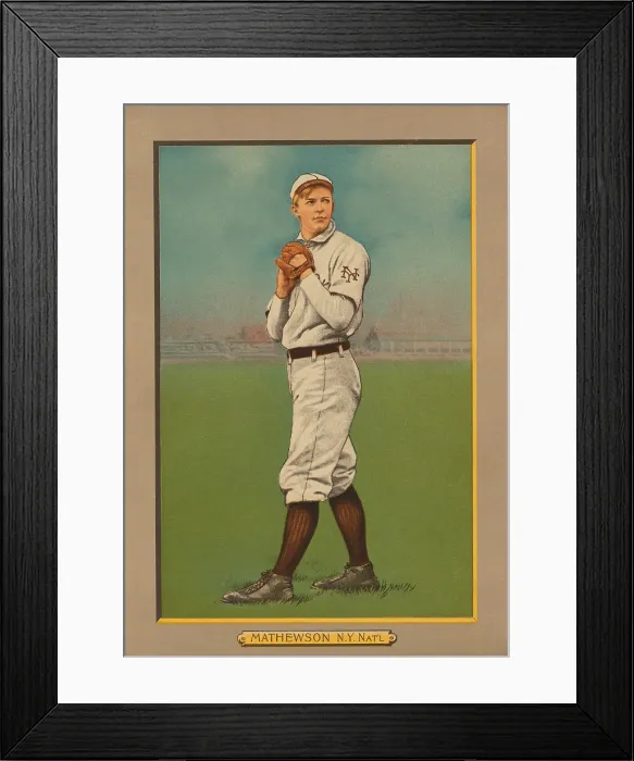 Framed Print : Christy Mathewson, 1911 baseball card published when he played with the New York Giants (BSLOC_2018_3_149) Framed Print : Christy Mathewson, 1911 baseball card published when he played with the New York Giants (BSLOC_2018_3_149)