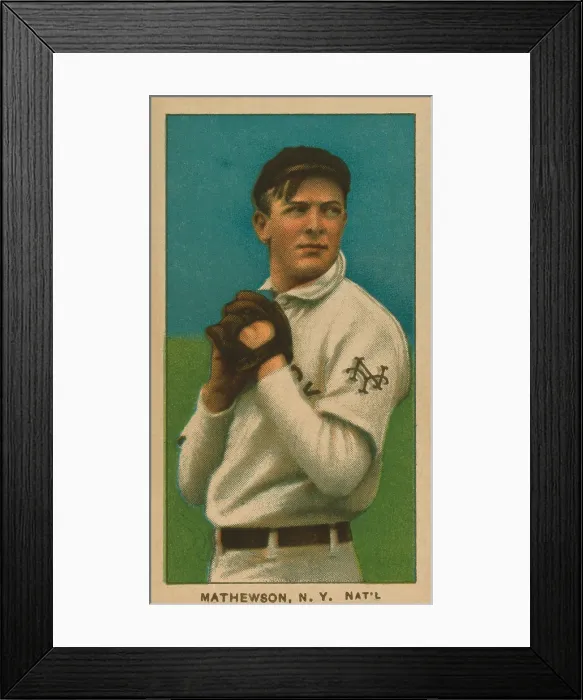 Framed Print : Christy Mathewson, 1911 baseball card published when he played with the New York Giants (BSLOC_2018_3_150) Framed Print : Christy Mathewson, 1911 baseball card published when he played with the New York Giants (BSLOC_2018_3_150)