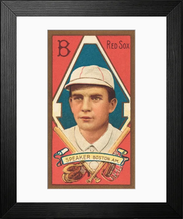 Framed Print : Tris Speaker, 1911 baseball card, published when he was with the Boston Red Sox (BSLOC_2018_3_134) Framed Print : Tris Speaker, 1911 baseball card, published when he was with the Boston Red Sox (BSLOC_2018_3_134)