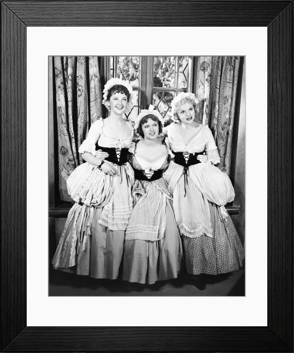 Framed Print : THE GREAT GARRICK, from left: Linda Perry, Lana Turner, Marie Wilson, 1937