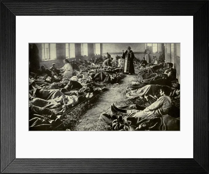 Framed Print : World War 1. Russian soldiers wounded at Dunajec Framed Print : World War 1. Russian soldiers wounded at Dunajec