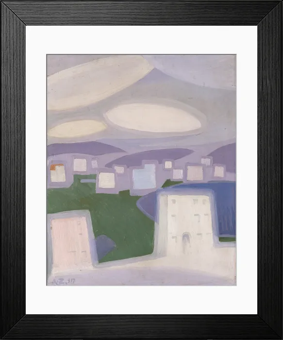 Framed Print : March Feelings (Plastic Synthesis), by Angelo Zamboni, 1917, 20th Century, oil on carboard - Private collection. Whole artwork view Framed Print : March Feelings (Plastic Synthesis), by Angelo Zamboni, 1917, 20th Century, oil on carboard - Private collection. Whole artwork view