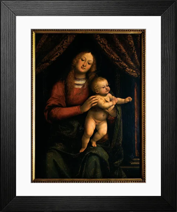 Framed Print : Ferrari Gaudenzio, Madonna and Child, 1514 - 1520, 16th Century, oil on poplar panel, Italy, Lombardy, Milan, Brera Art Gallery