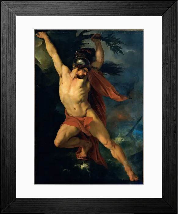 Framed Print : Sabatelli Francesco, Ajax Son of Oileus, 1829, 19th Century, oil on canvas, Italy, Tuscany, Florence, Gallery of Modern Art, Palazzo Pitti