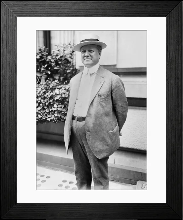 Framed Print : Charles Hercules Ebbets, owner of the Brooklyn Dodgers baseball team in 1915. In 1913 the team moved into its new stadium, Ebbets Field, in Flatbush, Brooklyn (BSLOC_2018_3_154)